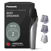 Panasonic trimmer front view showing compact body and ergonomic handle benefit precise control