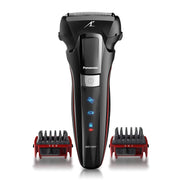 Panasonic razor front view showing compact design and benefits