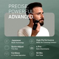 Panasonic blade close-up highlighting precision edge and smoother cutting