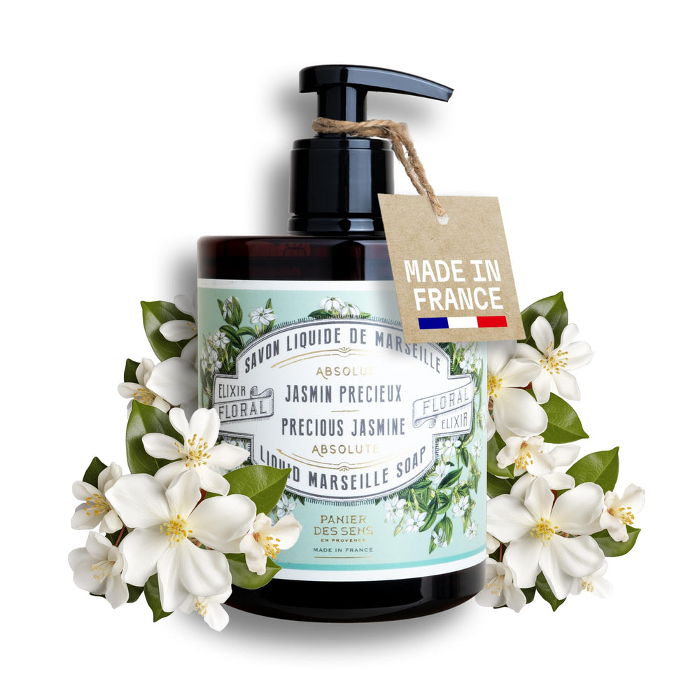 Panier des Sens front bottle view showing elegant packaging and moisturizing benefits