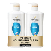 Pantene front packaging showing Classic Clean benefits for nourished hair