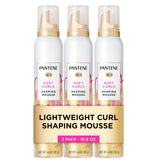 Pantene curl mousse front packaging showing can and branding for instant recognition