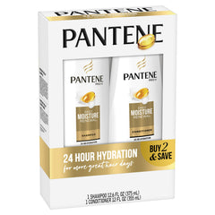 Pantene conditioner bottle close-up showing texture and branding