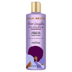 Pantene Gold Series front bottle showing label and benefit