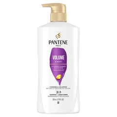 Close-up pump top of Pantene bottle highlighting convenient single-handed use