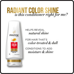 Pantene Radiant Color Shine applied in shower demonstrating smooth detangling benefit