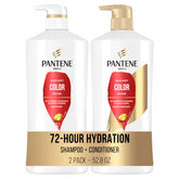 Pantene front packaging showing set and benefit of protected color