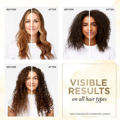 Pantene rice water label close-up showing Pro-V and sulfate-free benefits