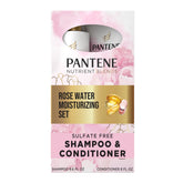 Pantene dual pack front view showing bottles and benefits