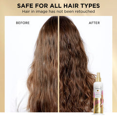 Pantene spraying on damp hair creates tousled texture and quicker drying