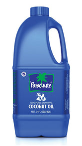 Parachute bottle front label showing brand and purity benefits