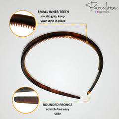 Parcelona side profile on model demonstrating comfortable slim hold and style