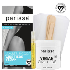 Parissa open tub with smooth wax texture for easy spreading benefit