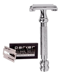 Parker 99R butterfly head open demonstrating safe quick blade change