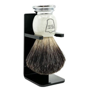 Parker Safety Razor front view showing brush and stand benefit: neat storage