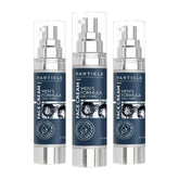 Particle front packaging showing bottle and label for easy identification and quick use