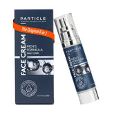 Particle front packaging showing bottle and label, easy travel hydration