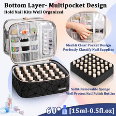 Partreko open double-layer showing bottle sponges for bottle safety