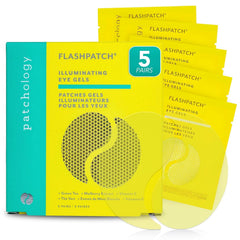 Patchology front packaging showing 5-pack and quick-brightening benefit