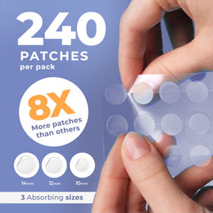 PatchRx close-up of hydrocolloid patch texture highlighting thin discreet design