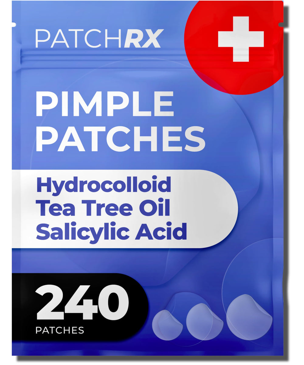 PatchRx front packaging showing 240-count and three patch sizes for convenience