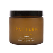 PATTERN front packaging of the hair mask showing jar and label benefit