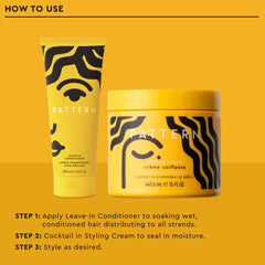PATTERN leave-in conditioner being poured demonstrating lightweight slip