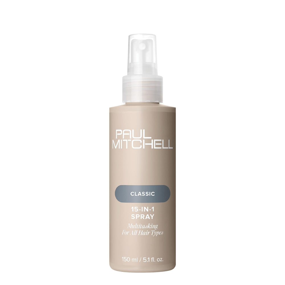 Paul Mitchell front packaging shows bottle and product name, highlighting convenience