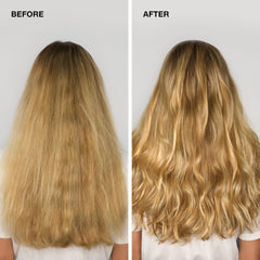 Paul Mitchell before and after hair showing smoother, more manageable strands
