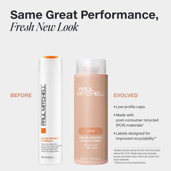 Paul Mitchell back label detailing ingredients and usage benefits