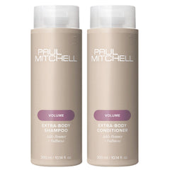 Paul Mitchell extra-body boost spray in hand demonstrating root lift for added volume and styling control