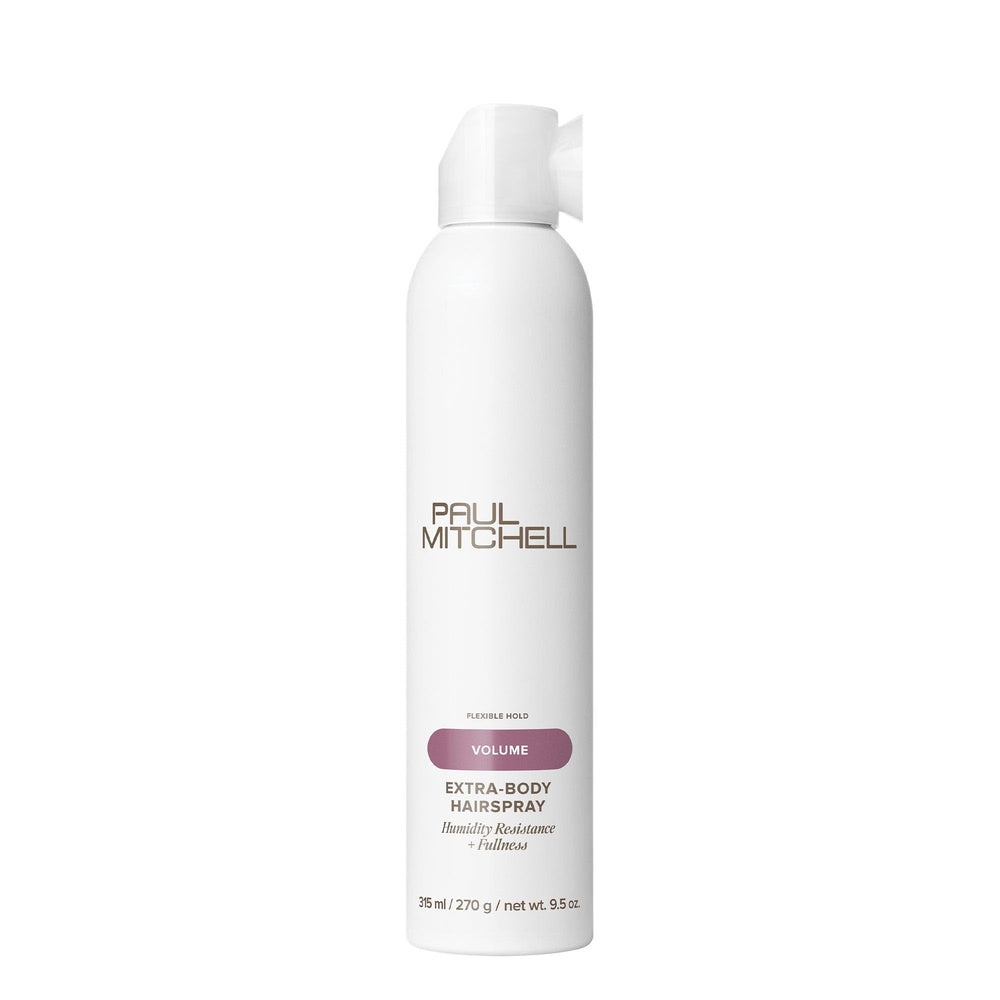 Paul Mitchell extra-body hairspray front packaging showing brand and volume benefit