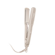 Paul Mitchell flat iron front view showing slim profile and ergonomic handle for comfortable styling