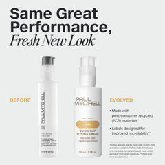 Paul Mitchell tube close-up showing cream texture and fast-dry benefit