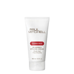 Paul Mitchell Re-Works front packaging showing product and brand, promoting versatile styling