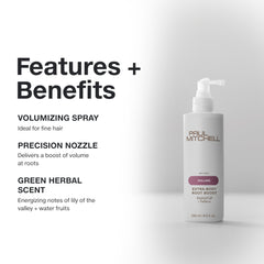 Paul Mitchell spray mist texture demonstrating lightweight volumizing