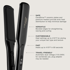 Paul Mitchell Smooth+ close-up of ceramic CeraShine plate showing smooth glide benefit