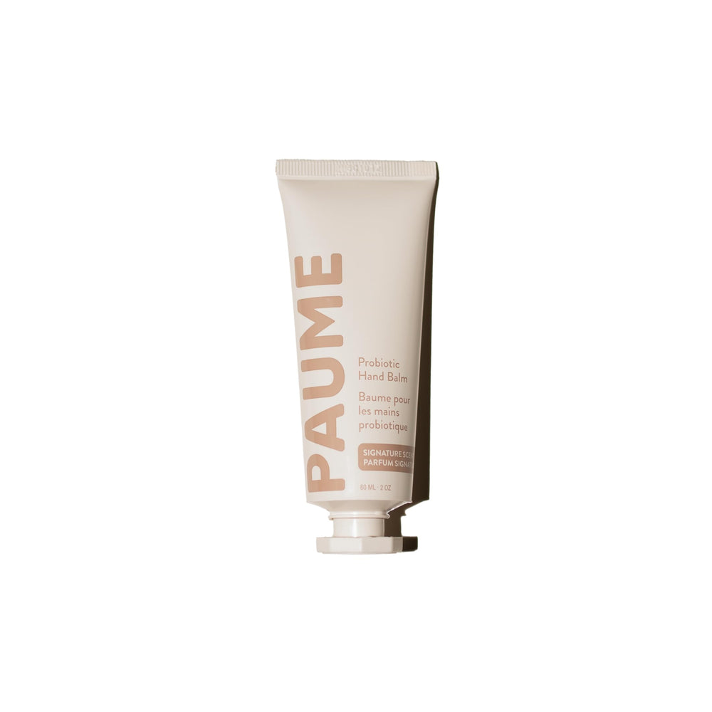 PAUME hand balm front packaging showing 2oz tube and brand for clear product ID and portability