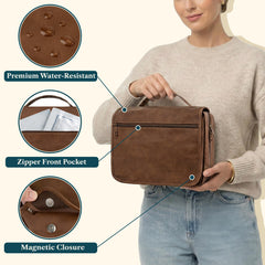 PAVILIA closeup PU leather texture, easy-to-clean durable finish