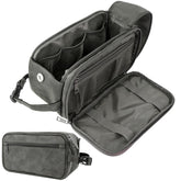 PAVILIA front view showing dark grey PU leather and durable design benefit organization