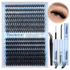 Pawotence front packaging showing full DIY lash cluster kit benefits