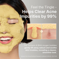 P.CALM being applied on face for gentle pore-lifting and calming benefit