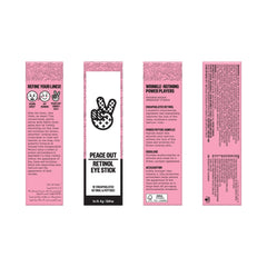 PEACE OUT retinol eye stick applicator closeup for precise under-eye delivery