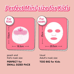 peach and child wearing mask demonstrating kid-friendly fit and comfort