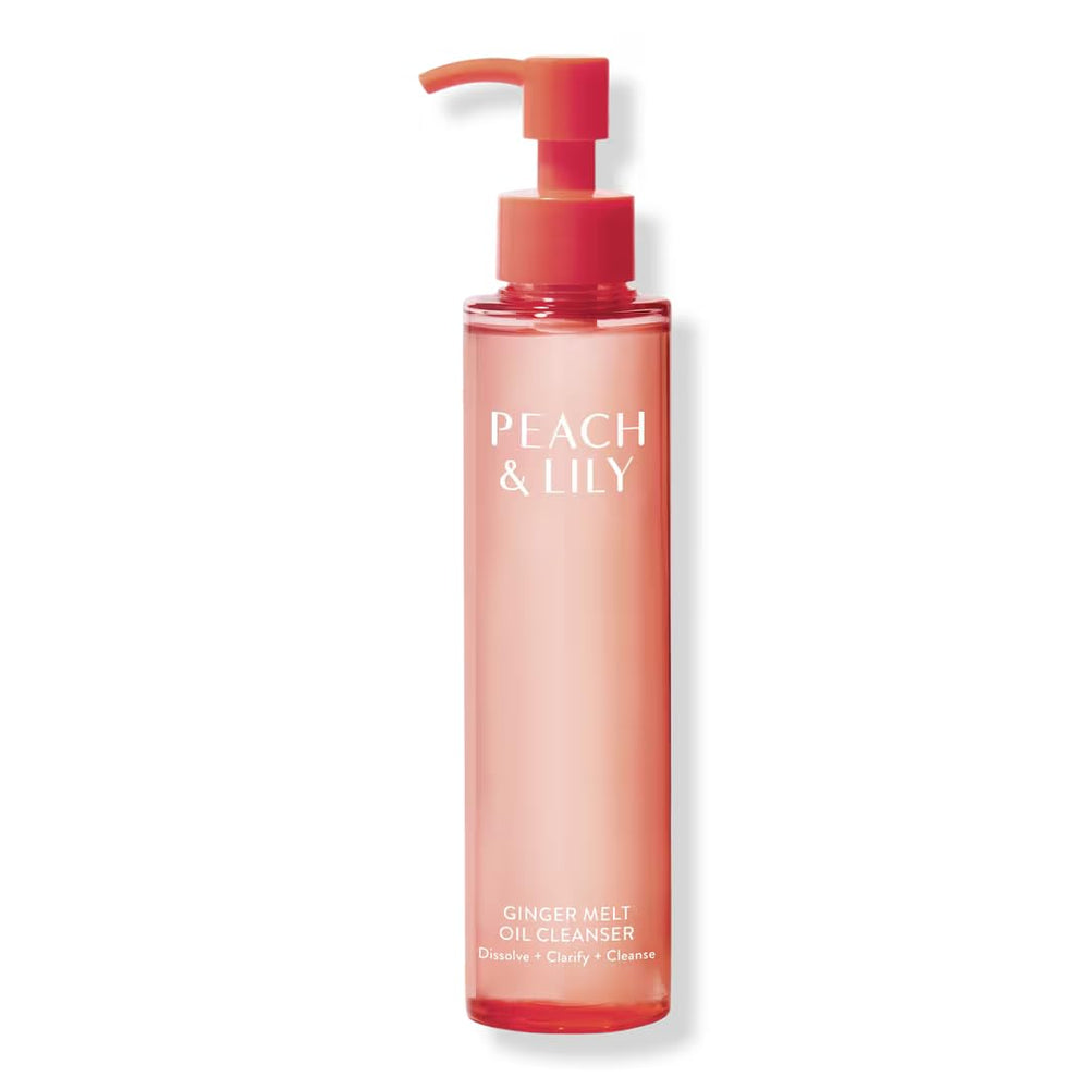 Peach & Lily front packaging showing cleanser and benefits