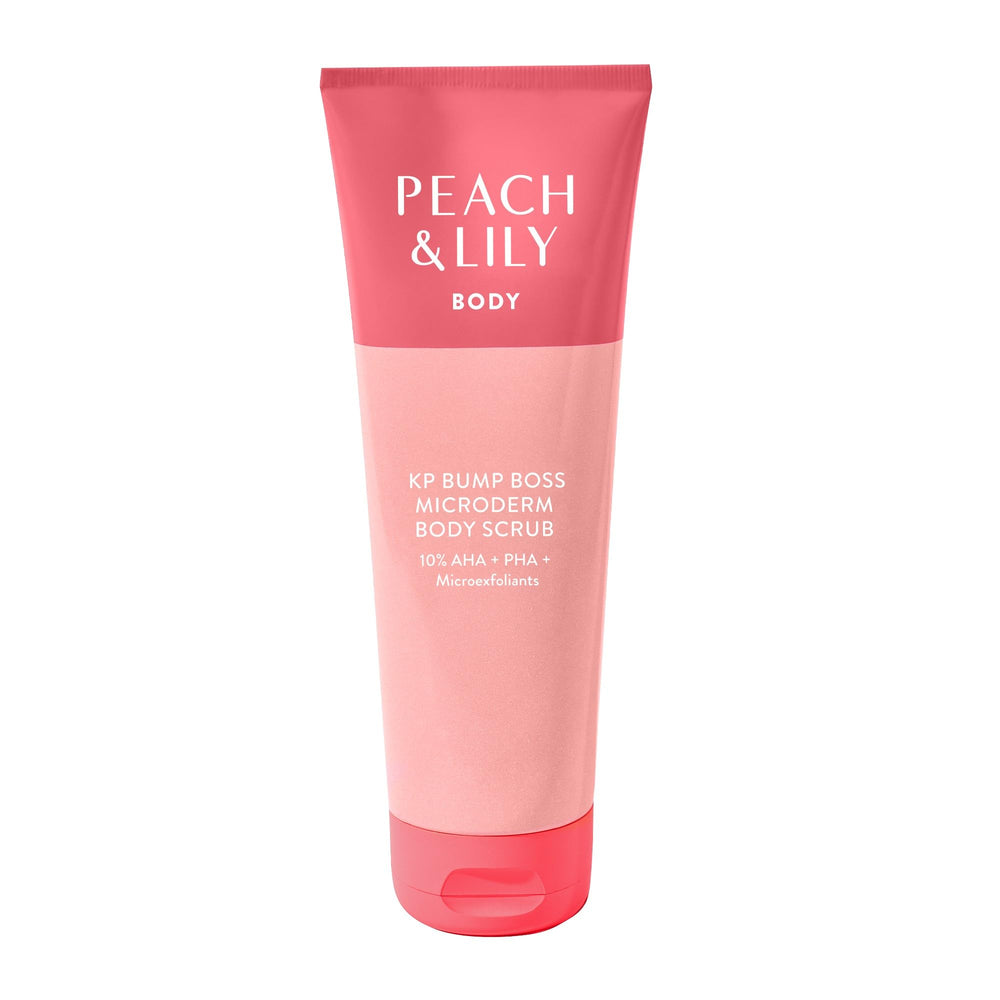 Peach & Lily front packaging showing bottle and readable label for product identification