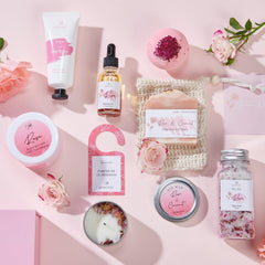 peacoeye Himalayan bath salts and bath salt ball displayed for a soothing soak