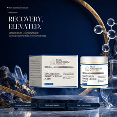 Peak Magnesium NAD Lab cream texture close-up highlighting smooth, fast-absorbing finish