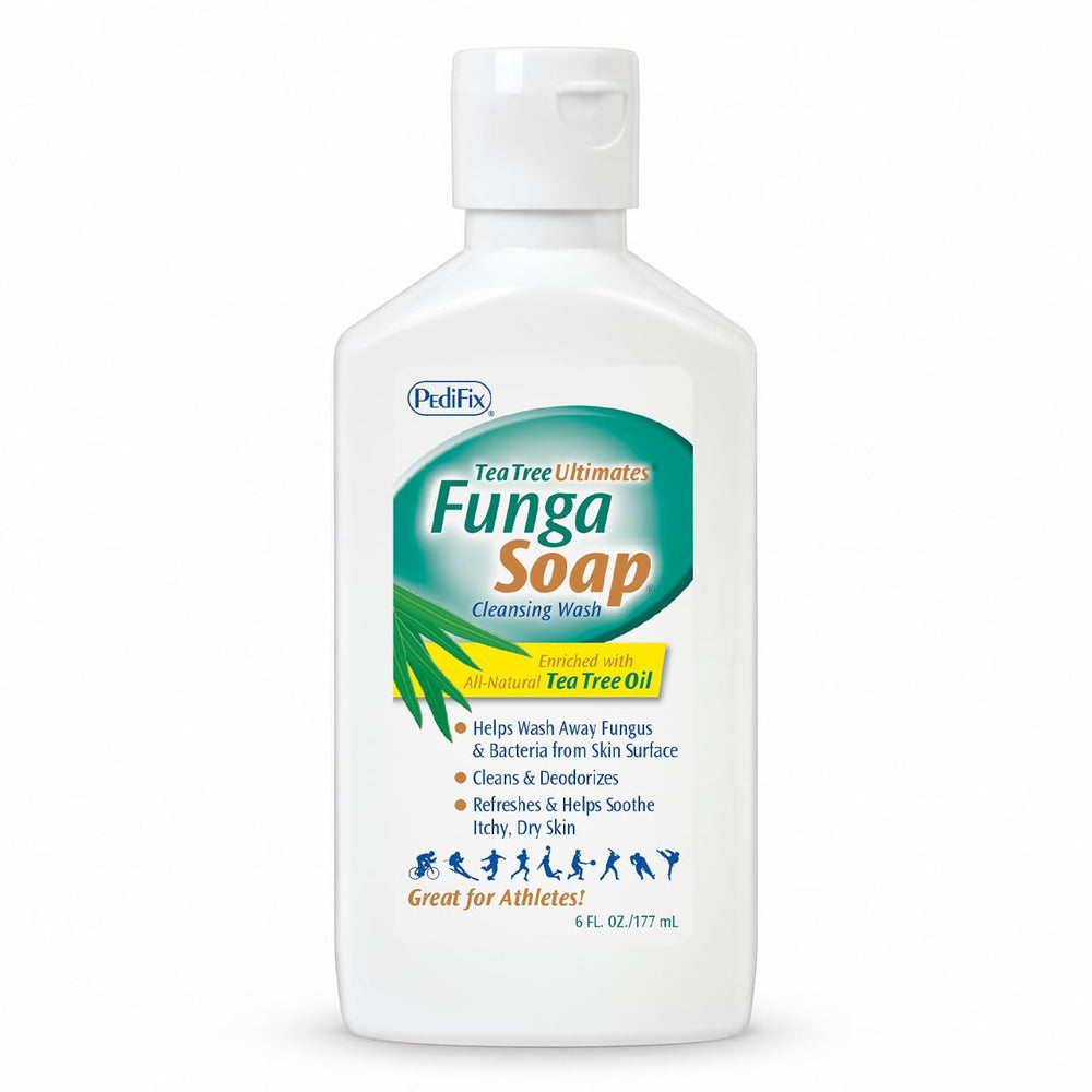 Pedifix FungaSoap front bottle showing clean packaging and travel size benefit