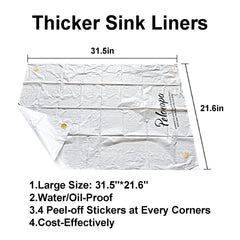 Pelocapa liner installed over sink showing easy setup and protection